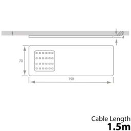 Loops 1x ALUMINIUM Ultra-Slim Rectangle Under Cabinet Kitchen Light & Driver Kit - Natural White LED - thumbnail 4