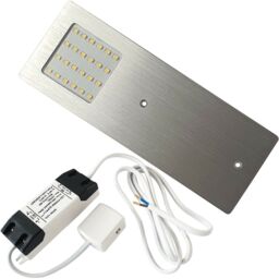 Loops 1x ALUMINIUM Ultra-Slim Rectangle Under Cabinet Kitchen Light & Driver Kit - Natural White LED - thumbnail 1