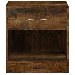 Berkfield Home Bedside Cabinets 2 pcs with Drawer Smoked Oak in Brown - thumbnail 8