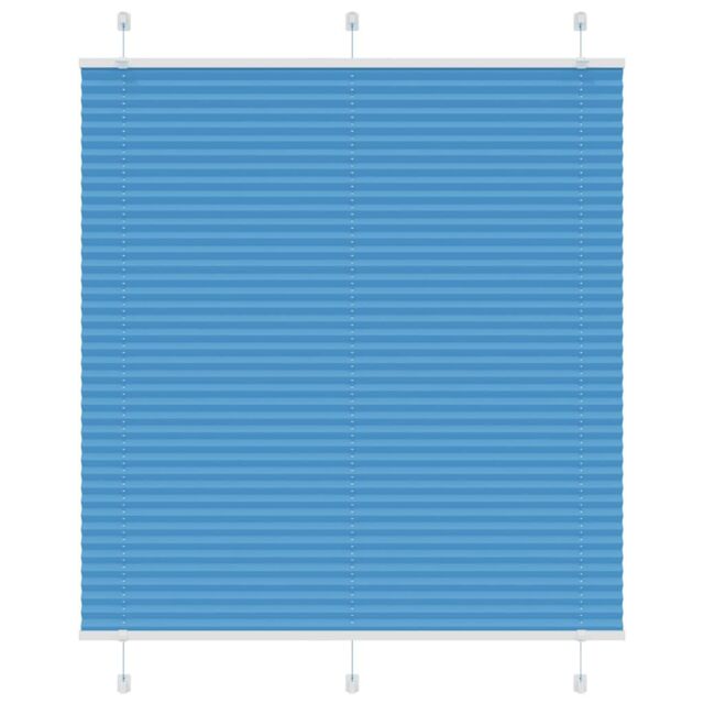 Berkfield Home Pleated Blind Blue 120x100 cm Fabric Width 119.4 cm Polyester - image 1