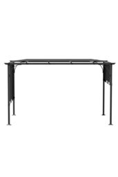 Living and Home 10 x 10/13FT Outdoor Pergola with Adjustable Canopy in Dark Grey - Size: Large - thumbnail 4