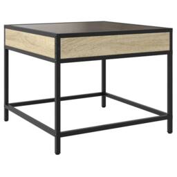 Berkfield Home Coffee Table with Infinity LED Sonoma Oak 50x50x41 cm in Brown - Size: 50 x 50 x 41 cm - thumbnail 8