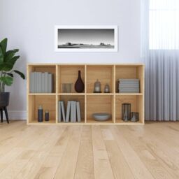 Berkfield Home Book Cabinet/Sideboard Sonoma Oak 66x30x130 cm Engineered Wood in Brown - Size: 66 x 30 x 130 cm - thumbnail 6