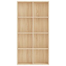 Berkfield Home Book Cabinet/Sideboard Sonoma Oak 66x30x130 cm Engineered Wood in Brown - Size: 66 x 30 x 130 cm - thumbnail 4