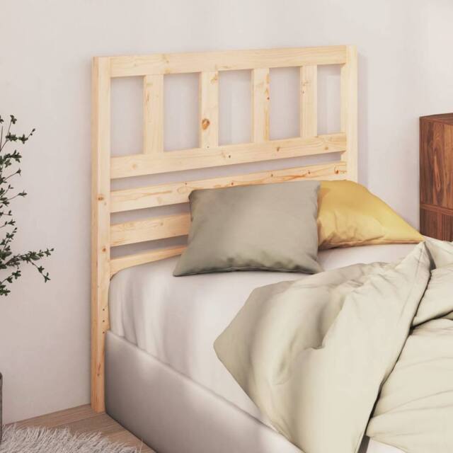 Berkfield Home Beautiful Bed Headboard 81x4x100 cm Solid Wood Pine in Light Tan - Size: 81 x 4 x 100 cm - image 1