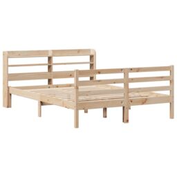 Berkfield Home Bed Frame with Headboard without Mattress 160x200 cm in Brown - thumbnail 3