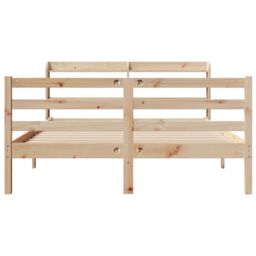 Berkfield Home Bed Frame with Headboard without Mattress 160x200 cm in Brown - thumbnail 4