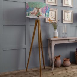 Voyage Maison Aratus Floor Lamp With Willow Woods Eva Lampshade in Off-White