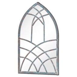 Inspirational Gifting Shillington Arched Window Mirror Screen for a Home or Garden 40cm in Grey - thumbnail 6