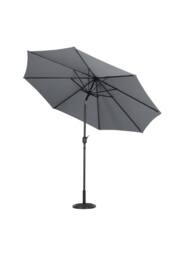 Living and Home 3M Large Rotating Patio Parasol for Outdoor Sunshade and Rain with Floral-Pattern Base in Dark Grey - thumbnail 4