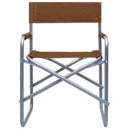 Berkfield Home Director's Chairs 2 pcs Steel Brown - thumbnail 3
