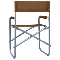 Berkfield Home Director's Chairs 2 pcs Steel Brown - thumbnail 5