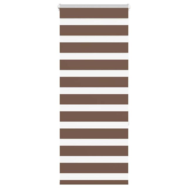 Berkfield Home Zebra Blind Brown 60x150 cm Fabric Width 55.9 cm Polyester - image 1