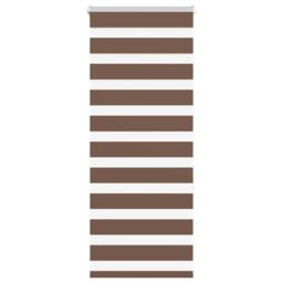 Berkfield Home Zebra Blind Brown 60x150 cm Fabric Width 55.9 cm Polyester - thumbnail 1