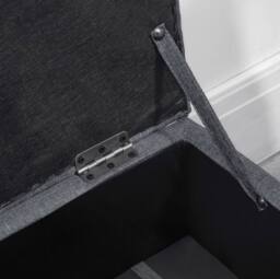 STILVORA Storage Stool with Padded Top in Grey - thumbnail 8