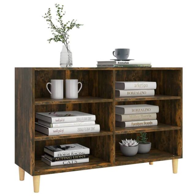 Berkfield Home Sideboard Smoked Oak 103.5x35x70 cm Engineered Wood in Brown - image 1