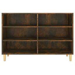 Berkfield Home Sideboard Smoked Oak 103.5x35x70 cm Engineered Wood in Brown - thumbnail 4