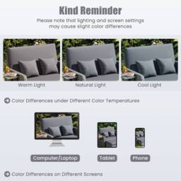 Costway PE Wicker Daybed w/Adjustable Backrest 2PCS Patio Rattan Furniture Set in Grey - thumbnail 4