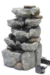 H&O Direct LED Water Feature Electric Fountain Garden Decor in Natural - thumbnail 4