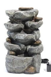 H&O Direct LED Water Feature Electric Fountain Garden Decor in Natural - thumbnail 3