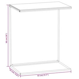 Berkfield Home Side Table Black 55x35x66 cm Engineered Wood - Size: 55 x 35 x 66 cm - thumbnail 6