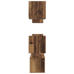 Berkfield Home TV Cabinet Wall-mounted Other with Storage with Door 6 pcs Old wood Medium Engineered wood in Brown - thumbnail 8