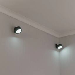 EONLION 2x Easy Fit Touch Wall Light Fittings Rechargeable LED Lamps in Black - thumbnail 5