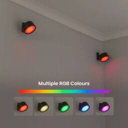 EONLION 2x Easy Fit Touch Wall Light Fittings Rechargeable LED Lamps in Black - thumbnail 3
