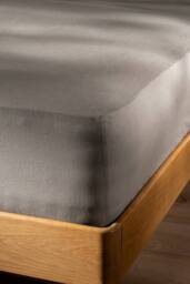 Soak&Sleep Mocha Brown French Linen 40cm Fitted Sheet - Size: Double - thumbnail 1