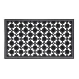 JVL Elipses Circles Rubber Doormat 40x70 x 2 pack in Black - Size: 40 cm x 70 cm - thumbnail 3