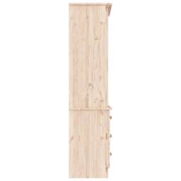 Berkfield Home Bookcase with Drawers ALTA 60x35x142 cm Solid Wood Pine in Light Tan - Size: 60 x 35 x 142 cm - thumbnail 5