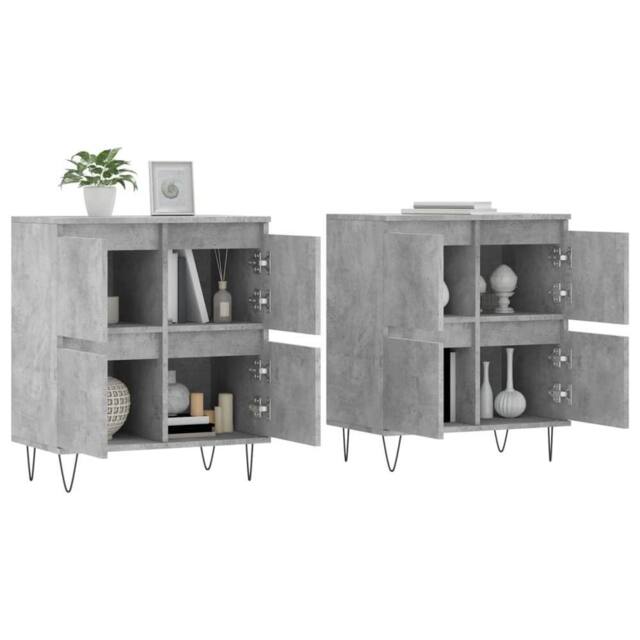 Berkfield Home Sideboards 2 pcs Concrete Grey Engineered Wood - image 1