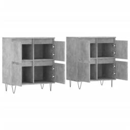 Berkfield Home Sideboards 2 pcs Concrete Grey Engineered Wood - thumbnail 4