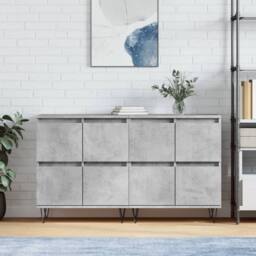 Berkfield Home Sideboards 2 pcs Concrete Grey Engineered Wood - thumbnail 2