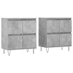 Berkfield Home Sideboards 2 pcs Concrete Grey Engineered Wood - thumbnail 3