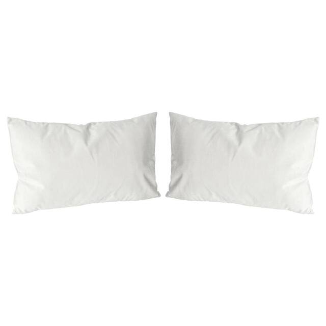 Nicola Spring Rectangle Velvet Cushions - 60cm x 40cm - Pack of 2 in Cream - Size: 60 cm x 40 cm - image 1