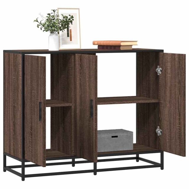 Berkfield Home Sideboard Brown Oak 94x35x76 cm Engineered Wood - Size: 94 x 35 x 76 cm - image 1