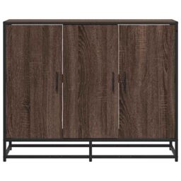 Berkfield Home Sideboard Brown Oak 94x35x76 cm Engineered Wood - Size: 94 x 35 x 76 cm - thumbnail 4
