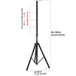 NESTLUNE 2PCS DJ PA Speaker Stand Tripod Heavy Duty Adjustable in Black - thumbnail 2