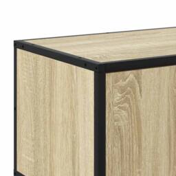 Berkfield Home TV Cabinet Sonoma Oak 120x35x41 cm Engineered Wood & Metal in Light Tan - Size: 120 x 35 x 41 cm - thumbnail 8