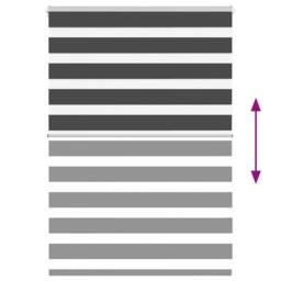 Berkfield Home Elegant Zebra Blind Black 105x100 cm Fabric Width 100.9 cm Polyester - thumbnail 5