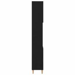Berkfield Home Bathroom Cabinet Black Oak 30x30x190 cm Engineered Wood - Size: 30 x 30 x 190 cm - thumbnail 8