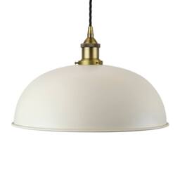 SE Home Clay White Worcester Pendant Light - Matt Antique Brass - thumbnail 1