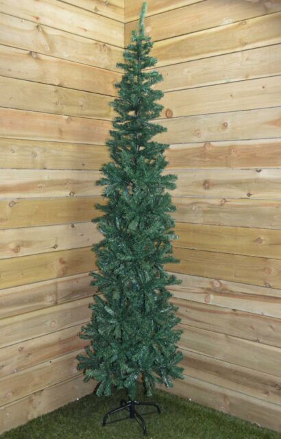 Samuel Alexander 7.5ft (2.2m) Green Spruce Pencil Pine Christmas Tree with Metal Stand - image 1