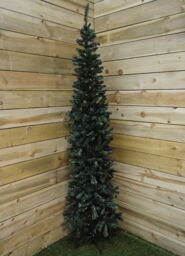 Samuel Alexander 7.5ft (2.2m) Green Spruce Pencil Pine Christmas Tree with Metal Stand - thumbnail 6