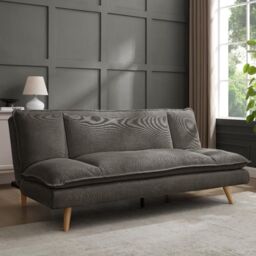 Home Detail Bonnet Sofa Bed in Dark Grey - Size: 3 Seater - thumbnail 1