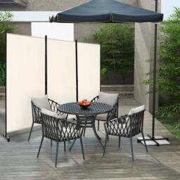 SPETLEK 3 Panel Room Divider on Wheels Rolling Privacy Screens Portable in White - Size: 0.6m2 - thumbnail 7