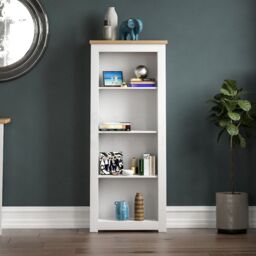 Home Discount Vida Designs Arlington 4 Tier Bookcase Storage 1400 x 590 x 230 mm in White - thumbnail 3