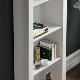 Home Discount Vida Designs Arlington 4 Tier Bookcase Storage 1400 x 590 x 230 mm in White - thumbnail 4