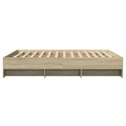 Berkfield Home Bed Frame without Mattress Sonoma Oak 150x200 cm King Size Engine in Brown - thumbnail 6